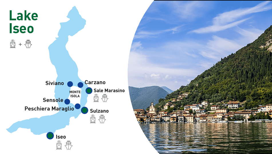 lake iseo with trenord