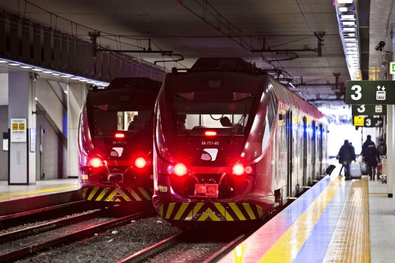 two malpensa express trains 